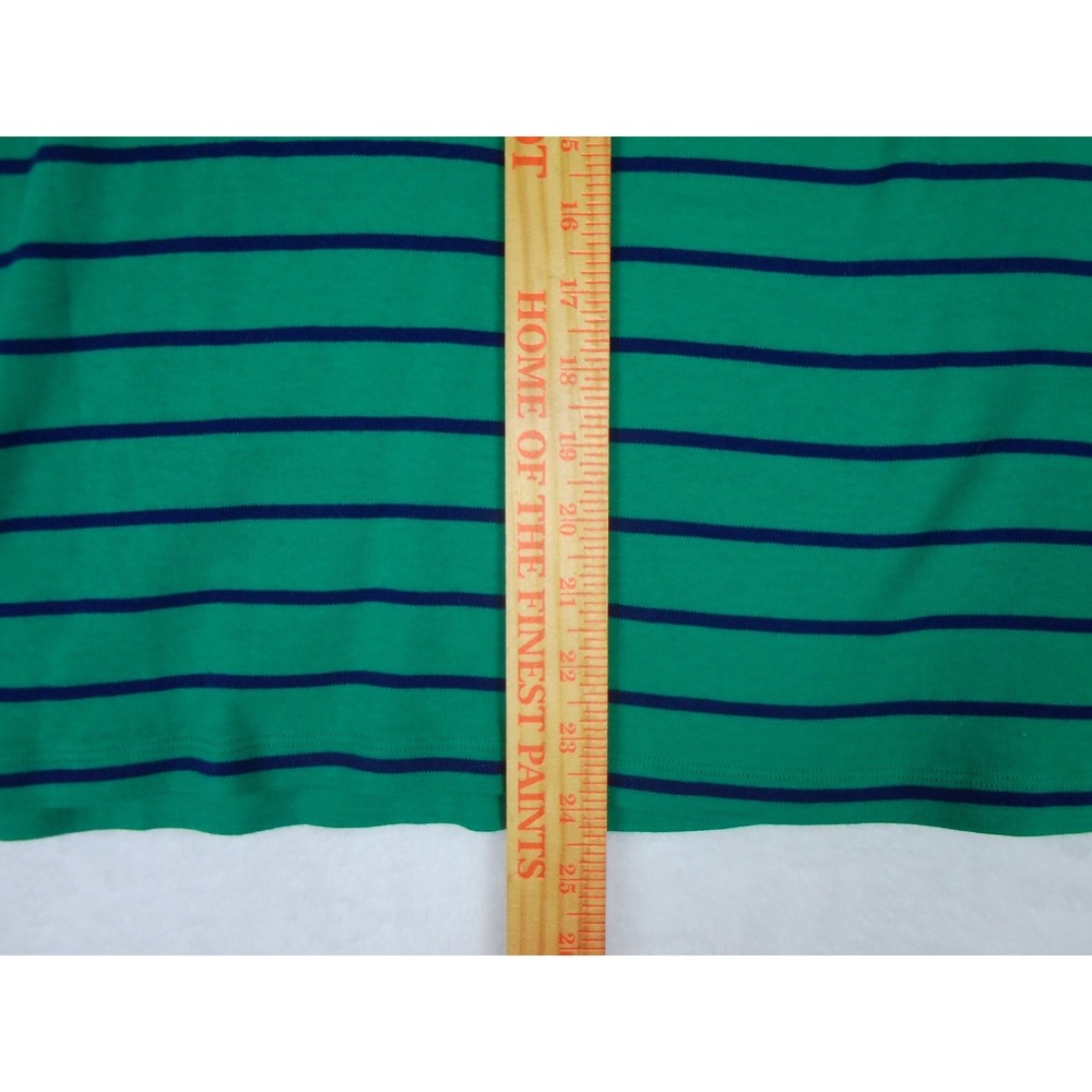 Kim Rogers Women's Long Sleeve Top Green Navy Stripes Nautical‎ Coastal - Picture 5 of 6